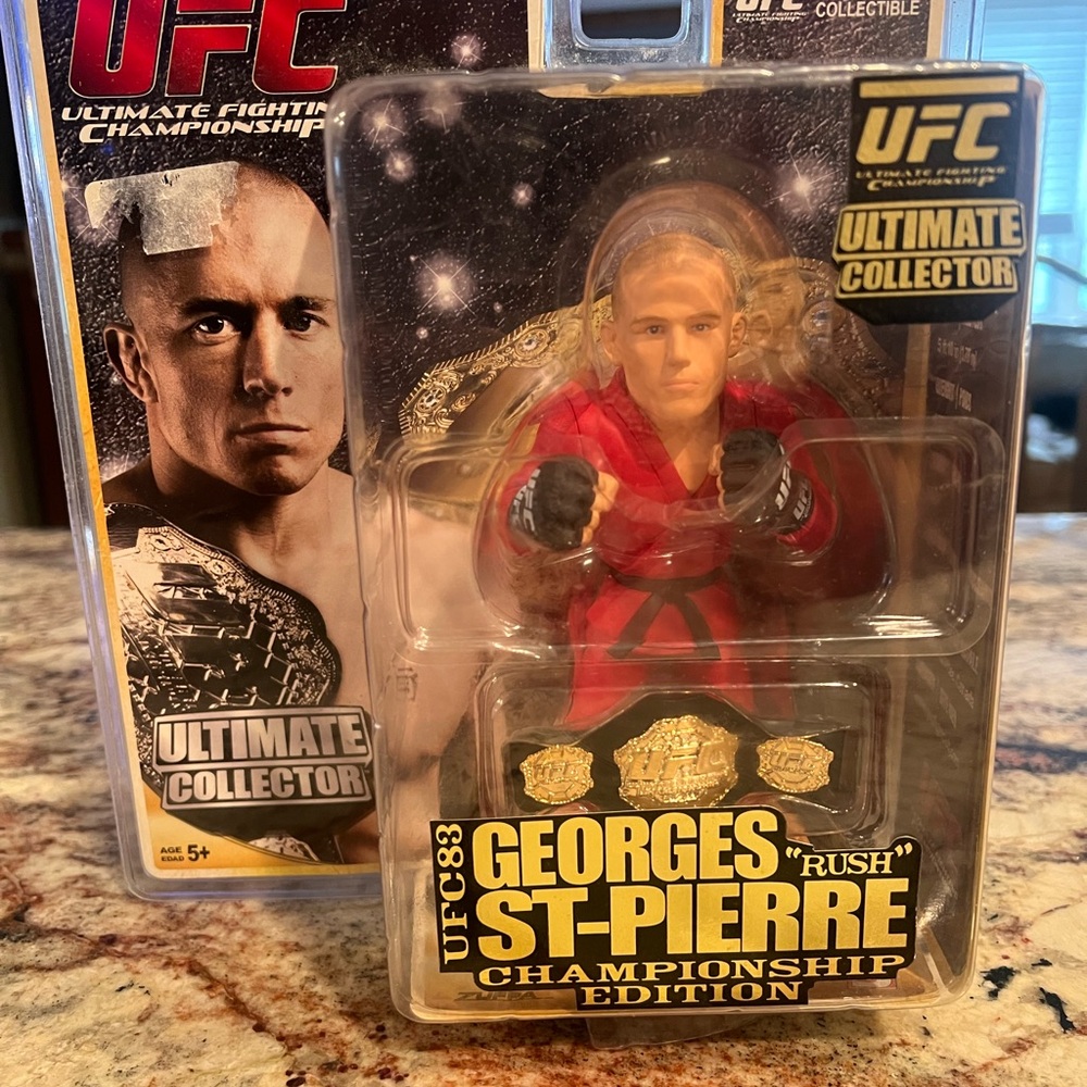 UFC Georges St-Pierre Collectible Figure in Black and Silver